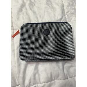 Air France Toiletry Bag Cosmetic Makeup Empty Zipper Pouch Blue White